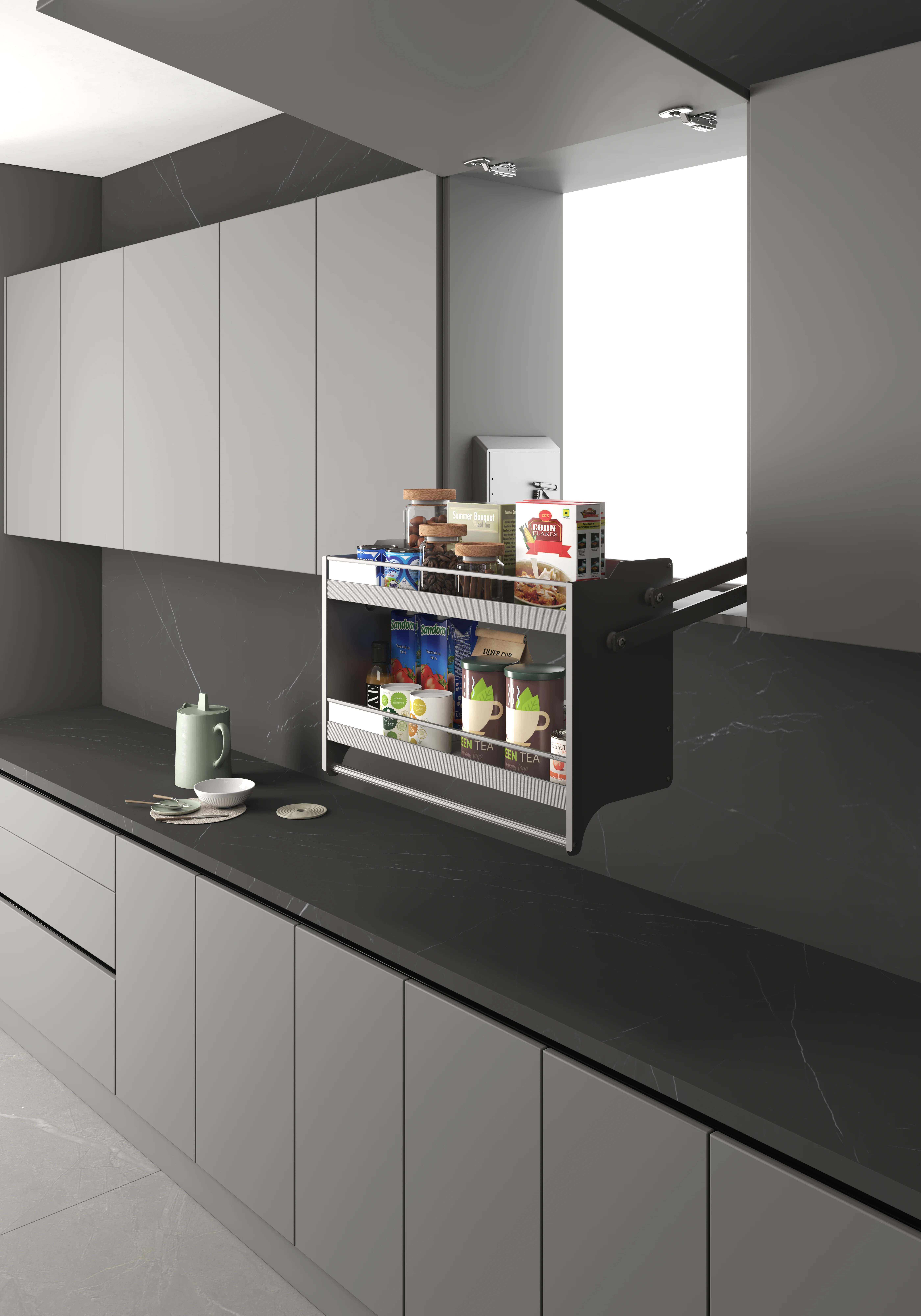Mona Lift Basket Glass Panel